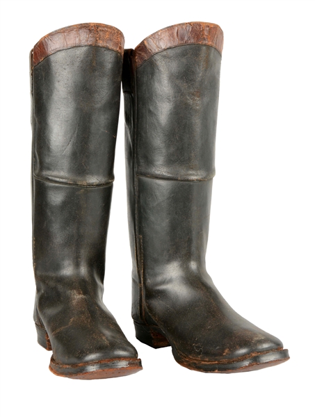 EARLY 1880S STOVE PIPE BOOTS.