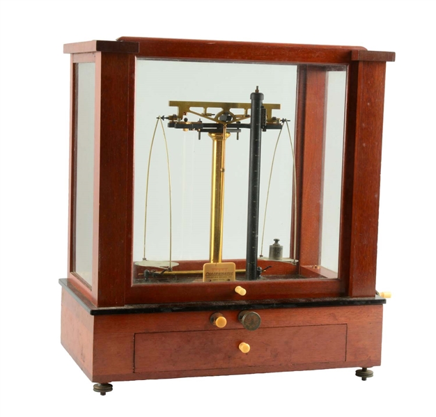 ANTIQUE CHRISTIAN BECKER CHAINOMATIC ANALYTICAL SCALE.