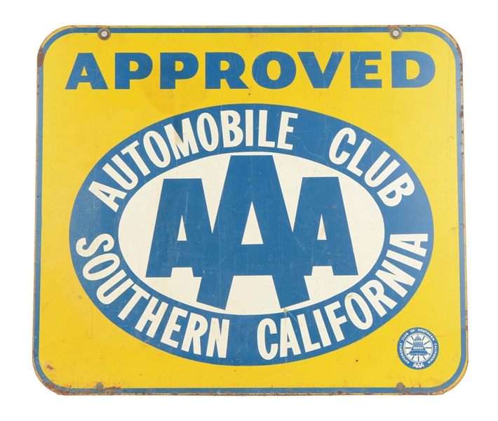 AAA AUTOMOBILE CLUB SIGN. 