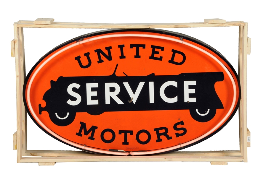 UNITED MOTORS SERVICE PORCELAIN SIGN
