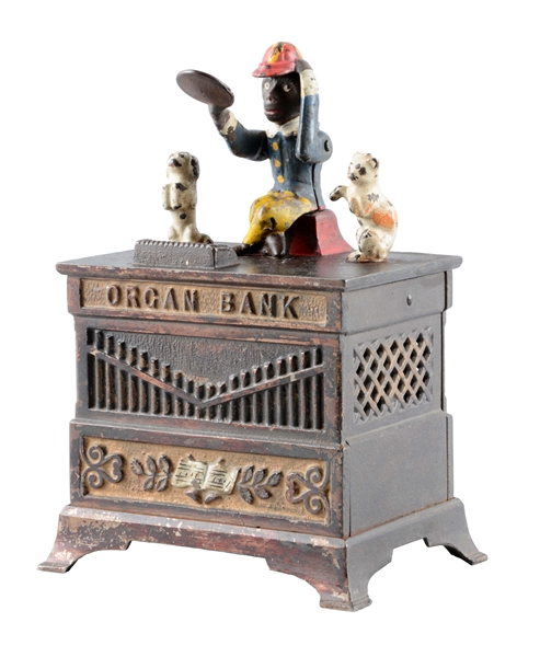 ORGAN CAT & DOG MECHANICAL BANK. 