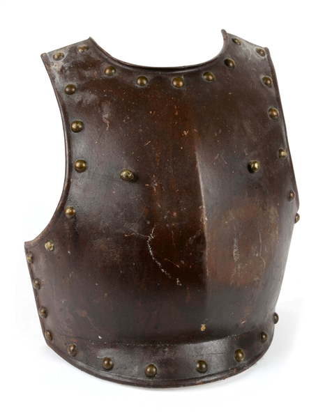 EARLY 19TH CENTURY IRON CURRASIER BREAST PLATE OF PEASCOD.