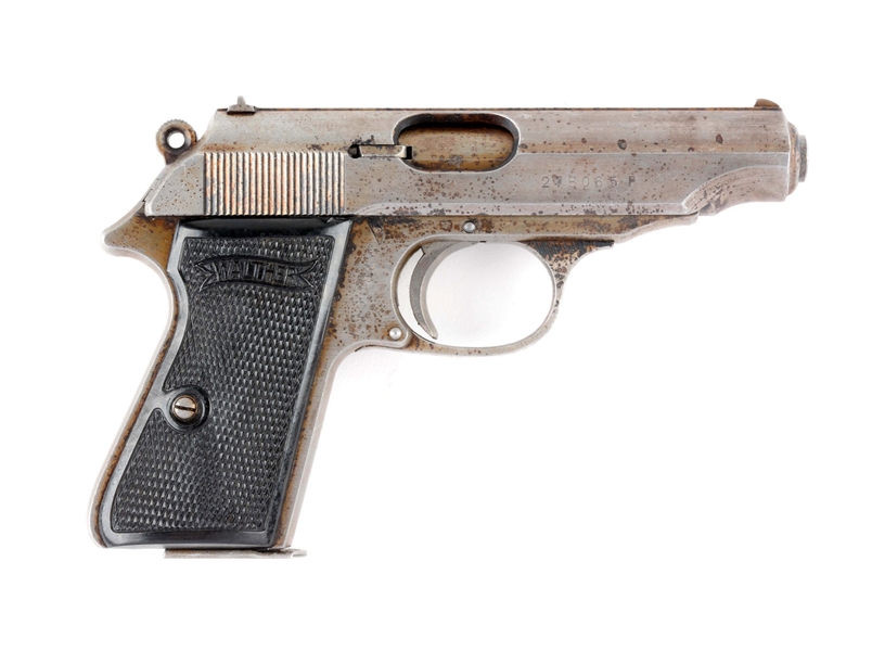 (C) NAZI MARKED WALTHER MODEL PP SEMI-AUTOMATIC PISTOL WITH HOLSTER.