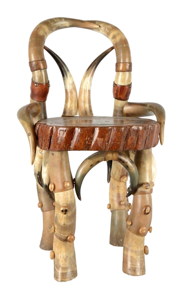 CHILDS HORN CHAIR.