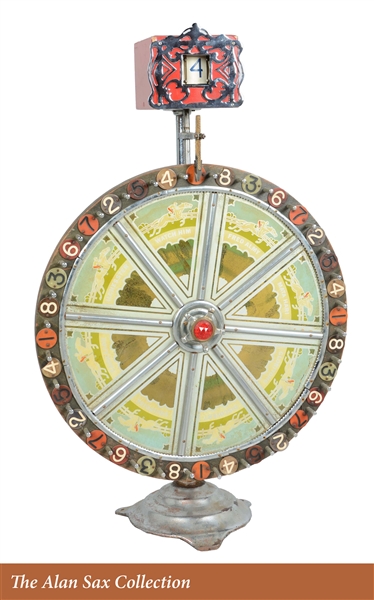 **HORSE RACE GAMBLING WHEEL WITH ODDS CHANGER. 