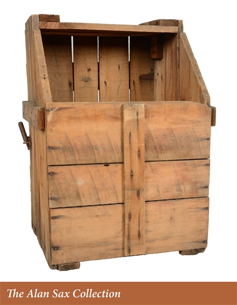 WOOD SLOT MACHINE SHIPPING CRATE.