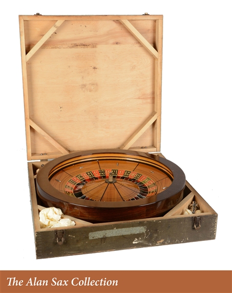 ROULETTE WHEEL WITH CRATE. 