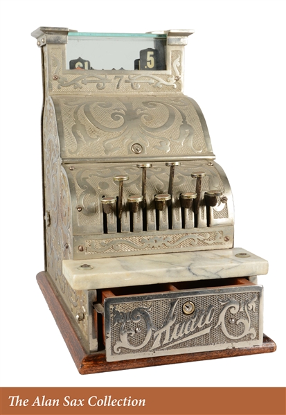 ANTIQUE MICHIGAN MODEL 7 CANDY STORE CASH REGISTER.