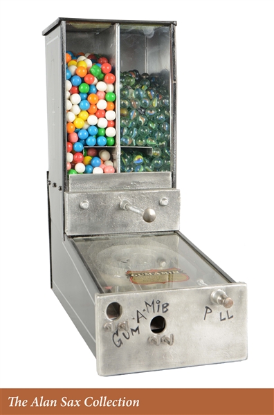 1¢ GUM-A-MIB COUNTERTOP AMUSEMENT MACHINE.