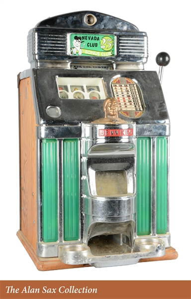 **25¢ O.D. JENNINGS & CO. STAR CHIEF SLOT MACHINE.