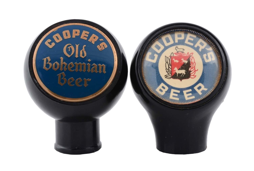 LOT OF 2: COOPERS BEER TAP KNOBS. 