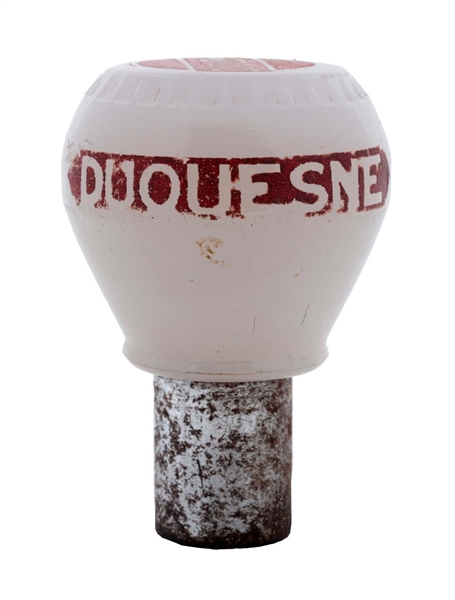 DUQUESNE BEER GLASS NEWMAN TAP KNOB.