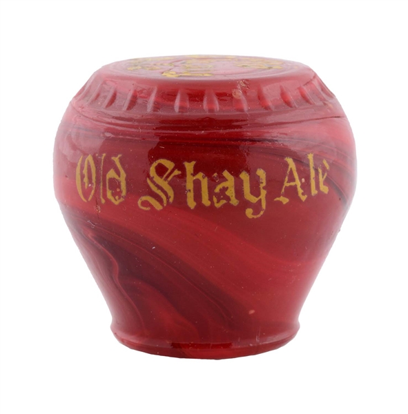 OLD SHAY ALE NEWMAN GLASS TAP KNOB.