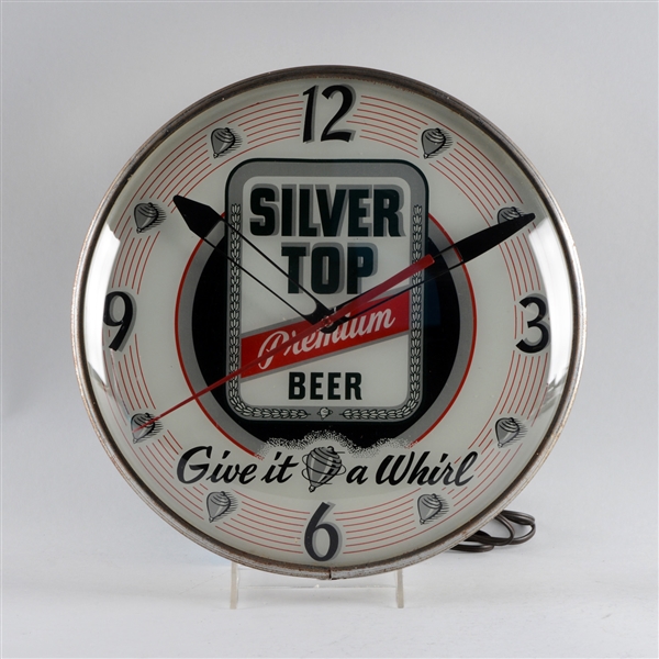 Lot Detail - SILVER TAP BEER CLOCK.
