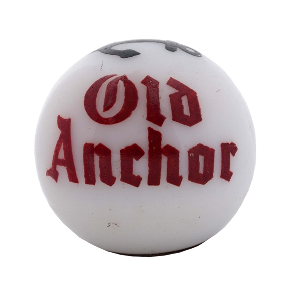 OLD ANCHOR BEER GLASS NEWMAN TAP KNOB.