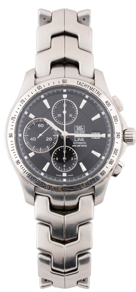 TAG HEUER LINK AUTOMATIC STAINLESS STEEL CHRONOGRAPH MENS WATCH.