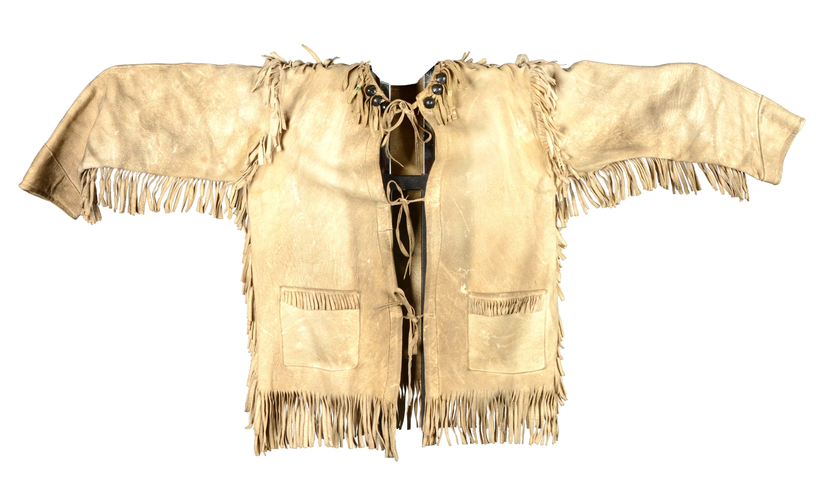 PLAINS CREE JACKET WITH SILVER BUTTONS.