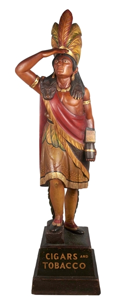WOODEN CIGAR STORE INDIAN.