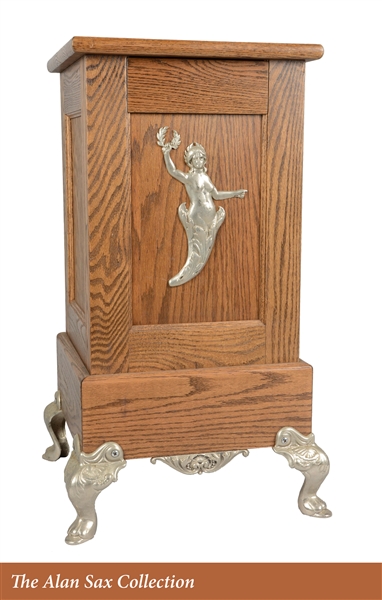 OAK SLOT MACHINE STAND.