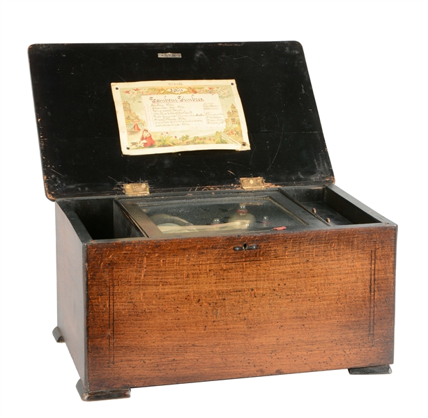 SWISS TAMBOUR TIMBRES MUSIC BOX. 