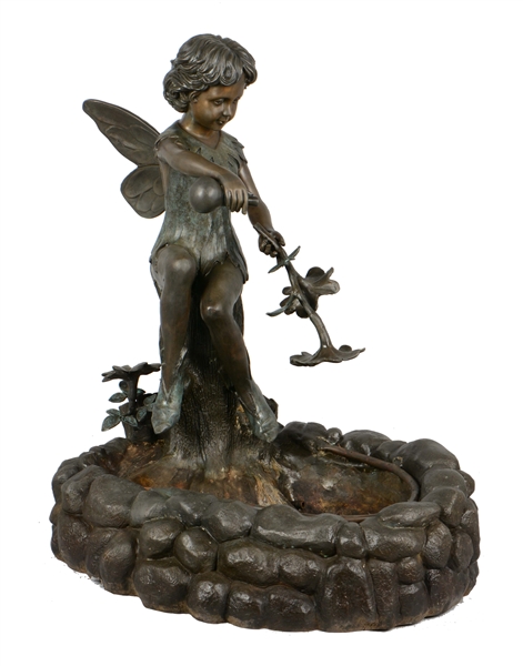 BRONZE FAIRY FOUNTAIN. 