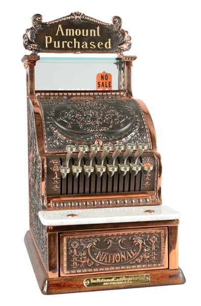 BRASS 313 NATIONAL CASH REGISTER. 