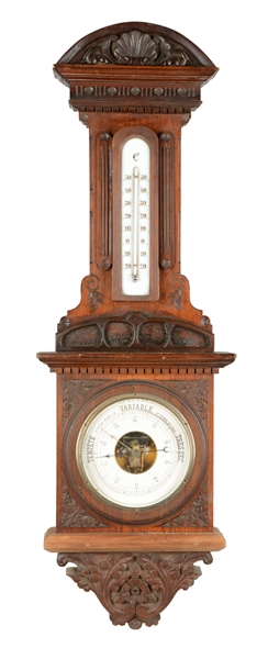FRENCH ANEROID BAROMETER. 
