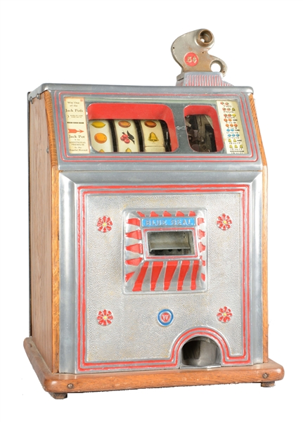 **5¢ WATLING MANUFACTURING CO. BLUE SEAL SLOT MACHINE.