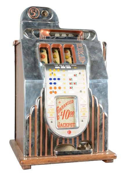**5¢ BUCKLEY MANUFACTURING CO. HALFTOP SLOT MACHINE.