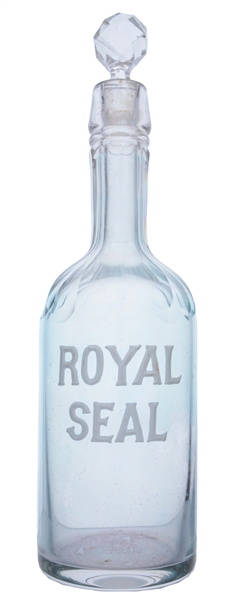 ROYAL SEAL SALOON BACK BAR BOTTLE. 