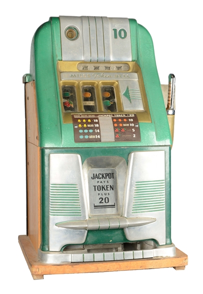 **10¢ MILLS TOKEN BELL SLOT MACHINE.