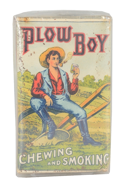 VINTAGE BOX OF PLOW BOY CHEWING & SMOKING TOBACCO. 