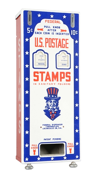 5¢ 10¢ FEDERAL U.S. POSTAGE STAMP VENDOR. 