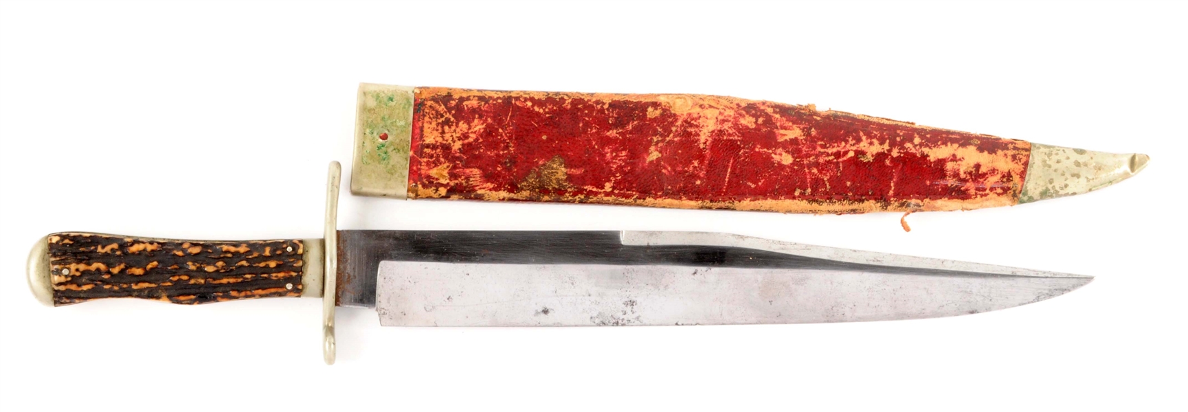 LARGE CLIP POINT BOWIE KNIFE IN SUPERB CONDITION, BY GEO. WOSTENHOLM, SHEFFIELD.