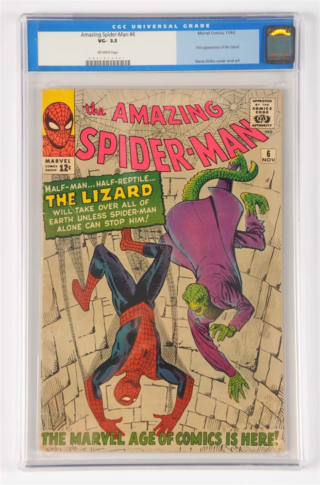 AMAZING SPIDER-MAN #6 CGC 3.5 MARVEL COMICS 1963 VG-