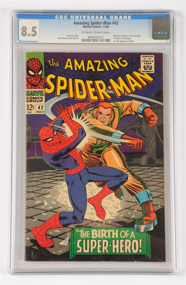 AMAZING SPIDER-MAN #42 CGC 8.5 OFF WHITE TO WHITE PAGES 1966