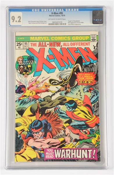 X-MEN #95 1975 CGC 9.2 COMIC BOOK - OFF WHITE TO WHITE PAGES