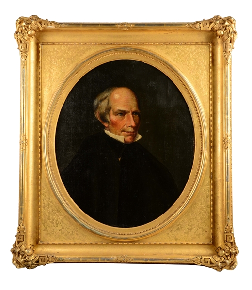 LARGE FRAMED PORTRAIT OF POLITICIAN HENRY CLAY