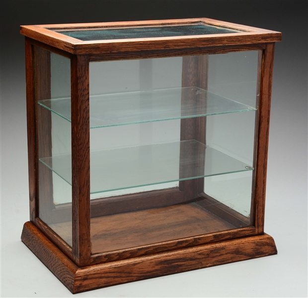 COUNTRY STORE OAK DISPLAY CASE.