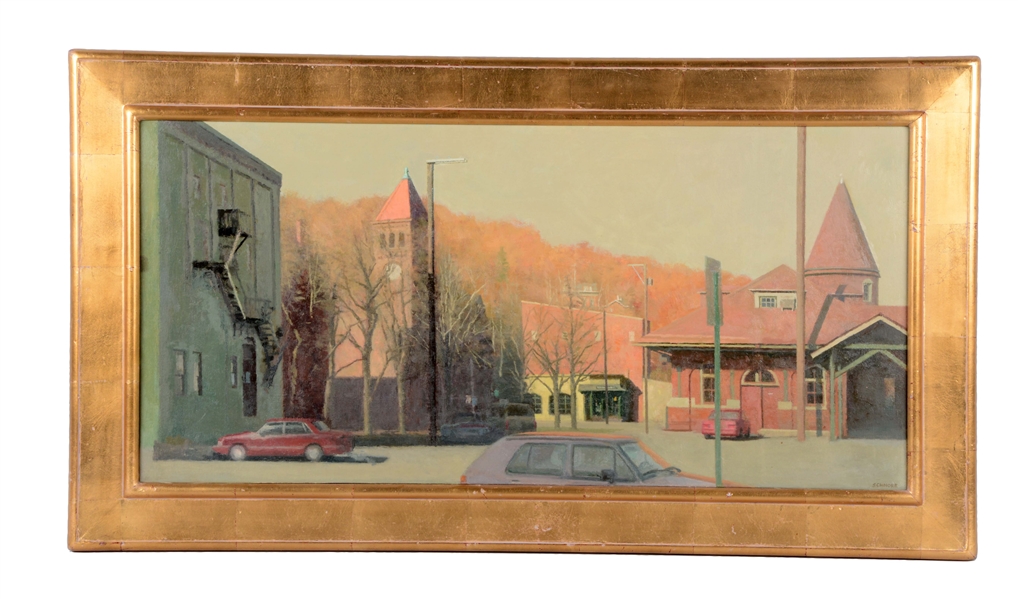 SUNLIGHT PAINTING- A VIEW IN JIM THORPE.