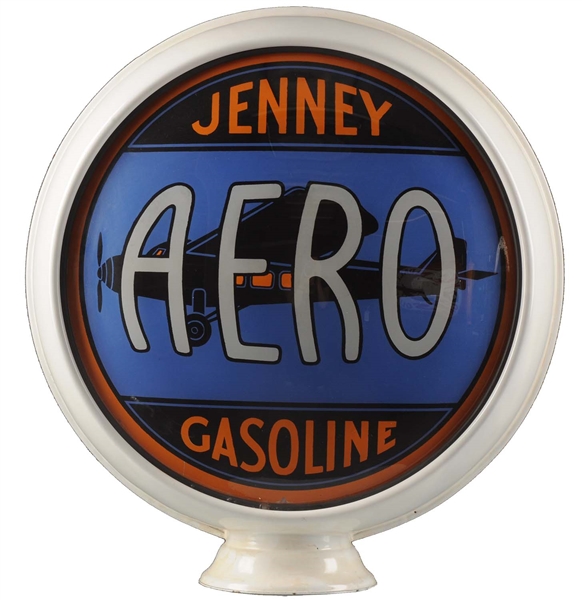 JENNEY AERO GASOLINE 15" SINGLE LENS W/ AIRPLANE GRAPHIC.