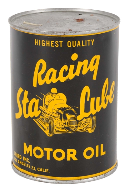STA LUBE RACING MOTOR OIL ONE QUART CAN. 