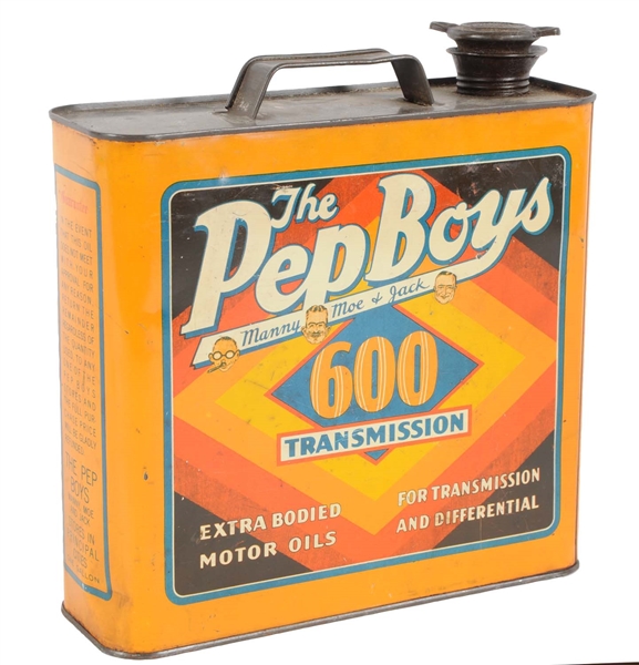 PEP BOYS W/ GRAPHICS ONE GALLON FLAT CAN.