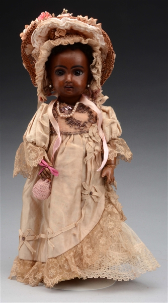 13” 1907 BROWN BISQUE JUMEAU CHILD. 