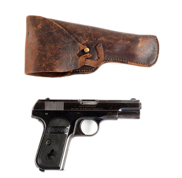 (C) JAPANESE CAPTURE COLT MODEL 1903 HAMMERLESS SEMI-AUTOMATIC PISTOL WITH HOLSTER.