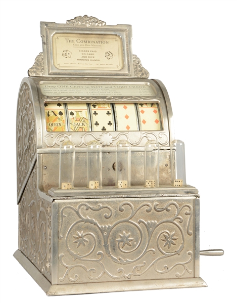 **1¢ WATSON COMBINATION CARD AND DICE MACHINE. 