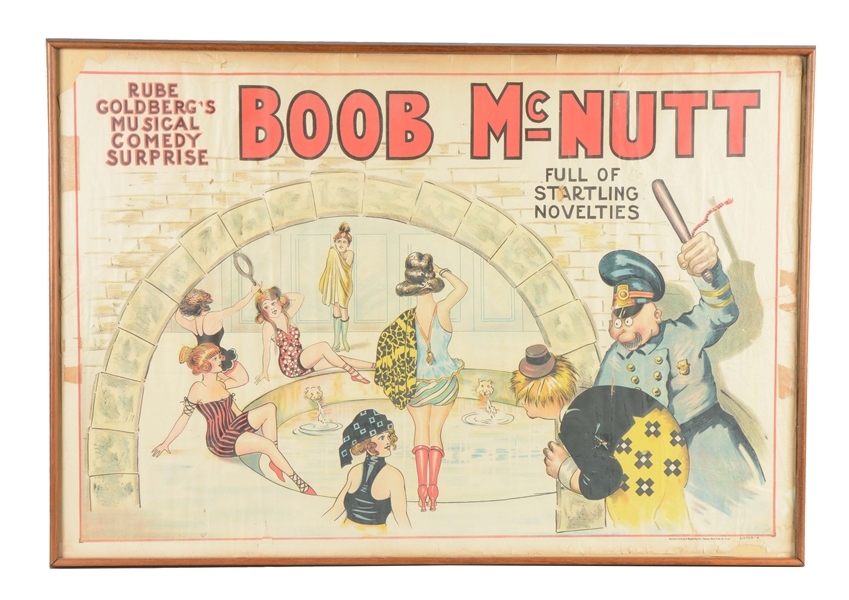 RUBE GOLDBERGS "BOOB MCNUTT" MUSICAL COMEDY POSTER. 