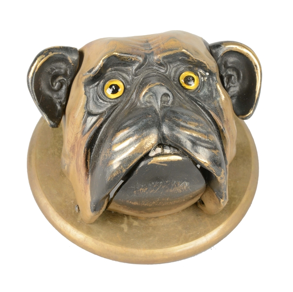 FIGURAL BULL DOG SERVICE BELL. 