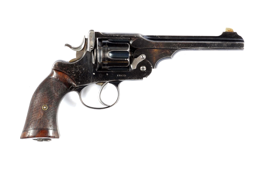 (A) DEALER STAMPED WEBLEY-GREENE .455 DOUBLE ACTION ARMY MODEL REVOLVER.
