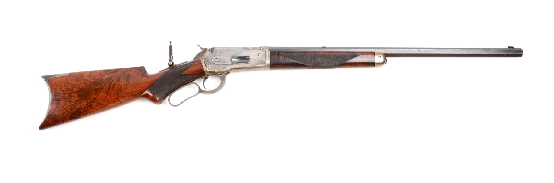 (A) HIGH CONDITION DELUXE WINCHESTER MODEL 1886 LEVER ACTION RIFLE.